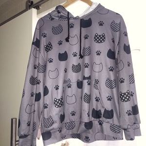 Polka dotted Kitty cat hoodie